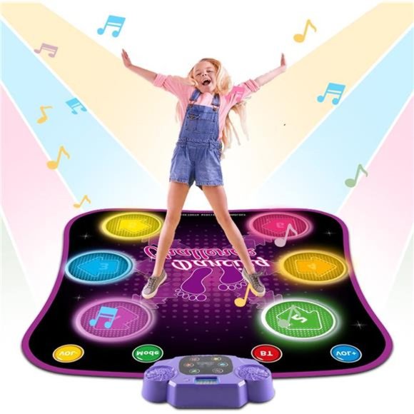 Dance Mat with Anti-Slip Mat, Electronic Dance Mats for Kids Ages 4-8 Years - Picture 1 of 6